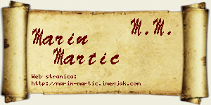 Marin Martić vizit kartica